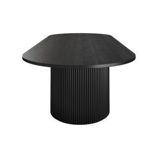 Oxford Rectangular XL Dining Table Black Wood