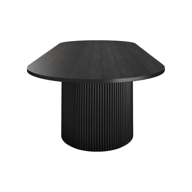 Oxford Rectangular XL Dining Table Black Wood