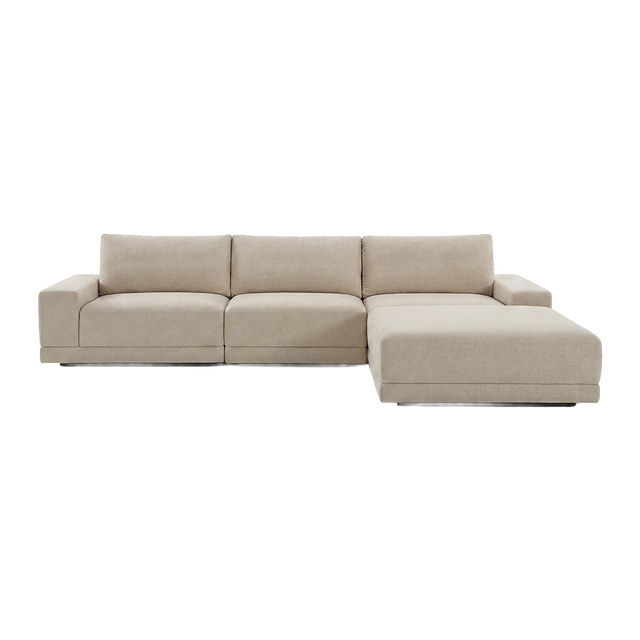 Torino 3-Piece Sofa & Ottoman Beige