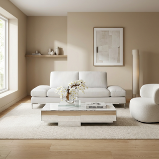 Livio 2 Seater Sofa White