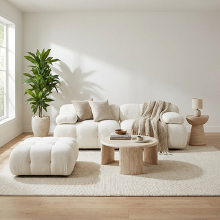 Solace Off White Modular Loveseat
