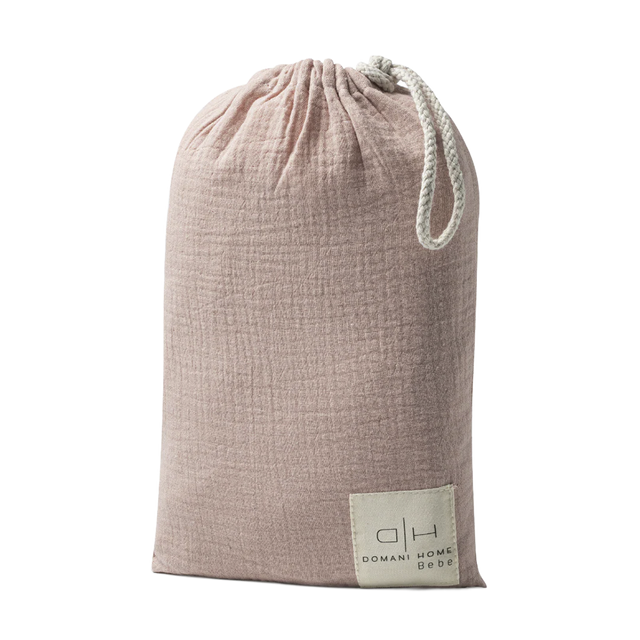 Gauze 3 Piece Crib Set in Pouch Pink
