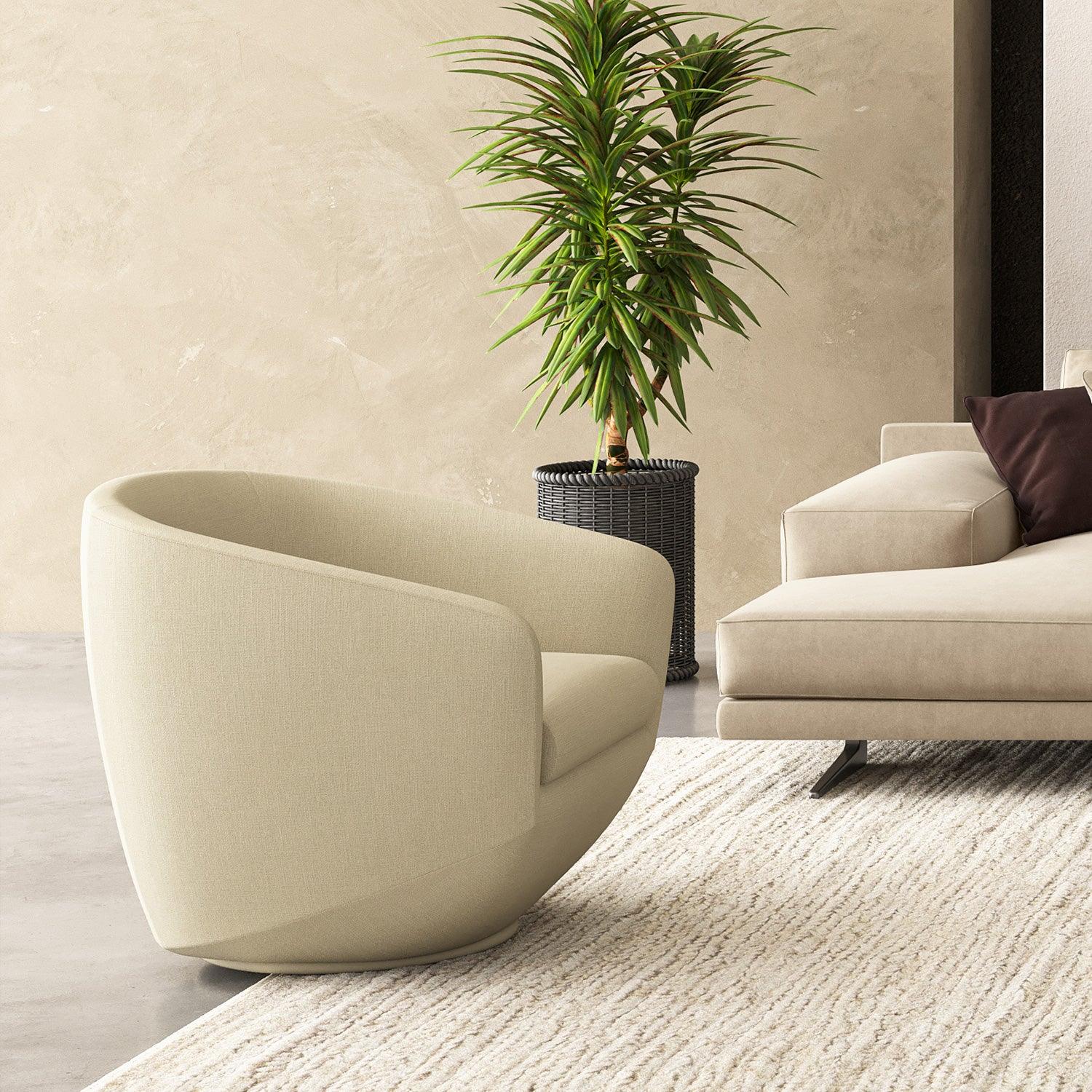 Akira Lounge Chair Off White – Modani Furniture