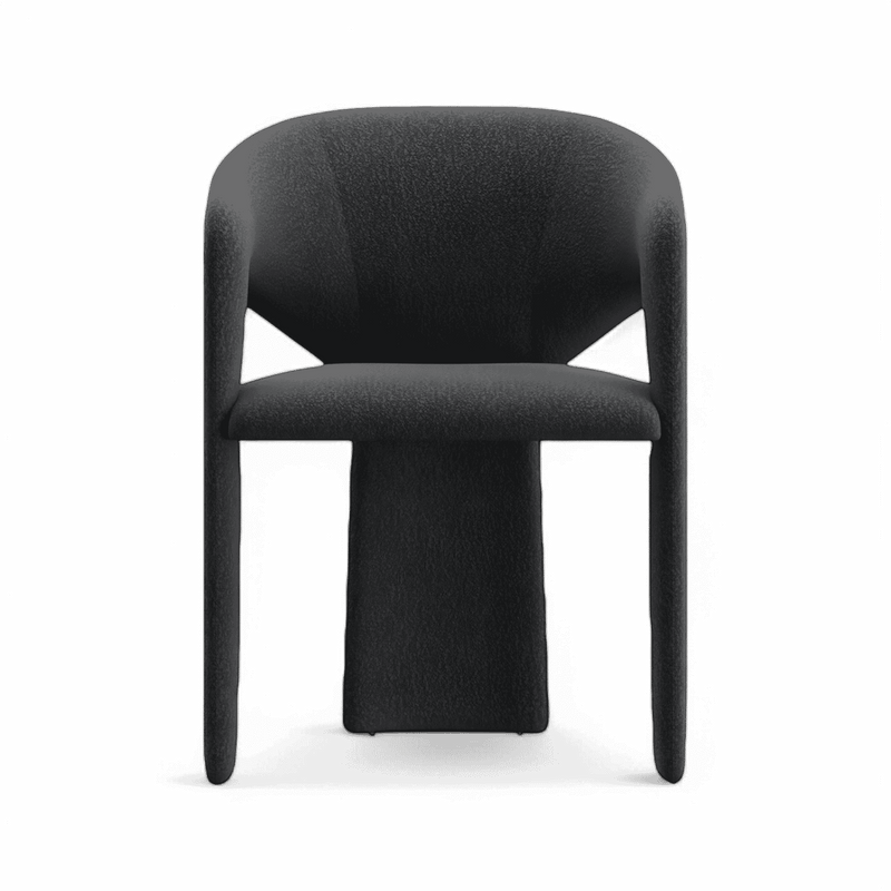 Aria Dining Chair Black Boucle