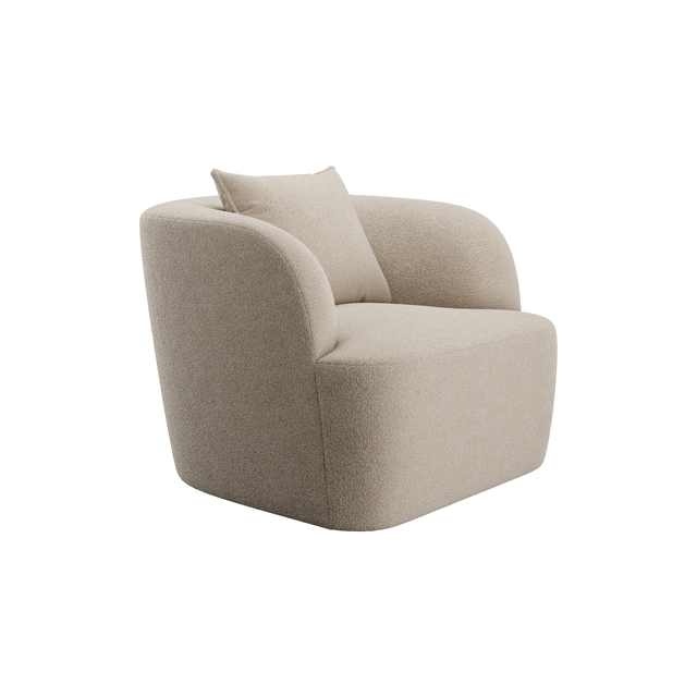 Elora Lounge Chair Greige Boucle