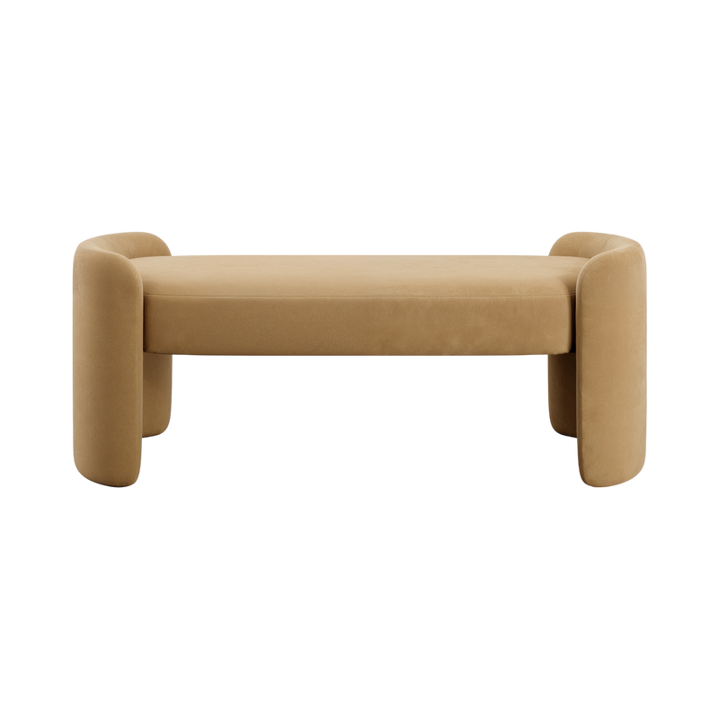 Elora Bench Camel Velvet