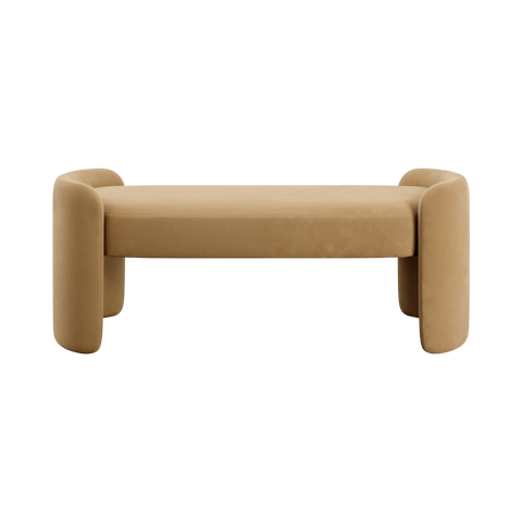Elora Bench Camel Velvet