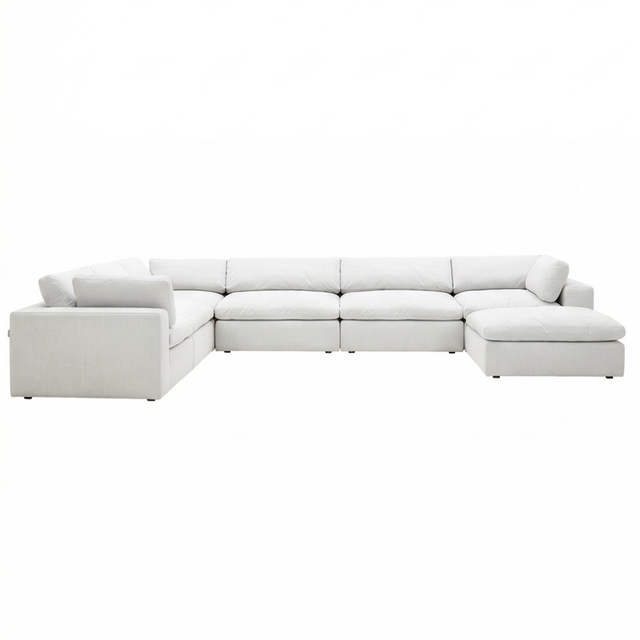 Bloom Extended Sectional Modular Sofa White