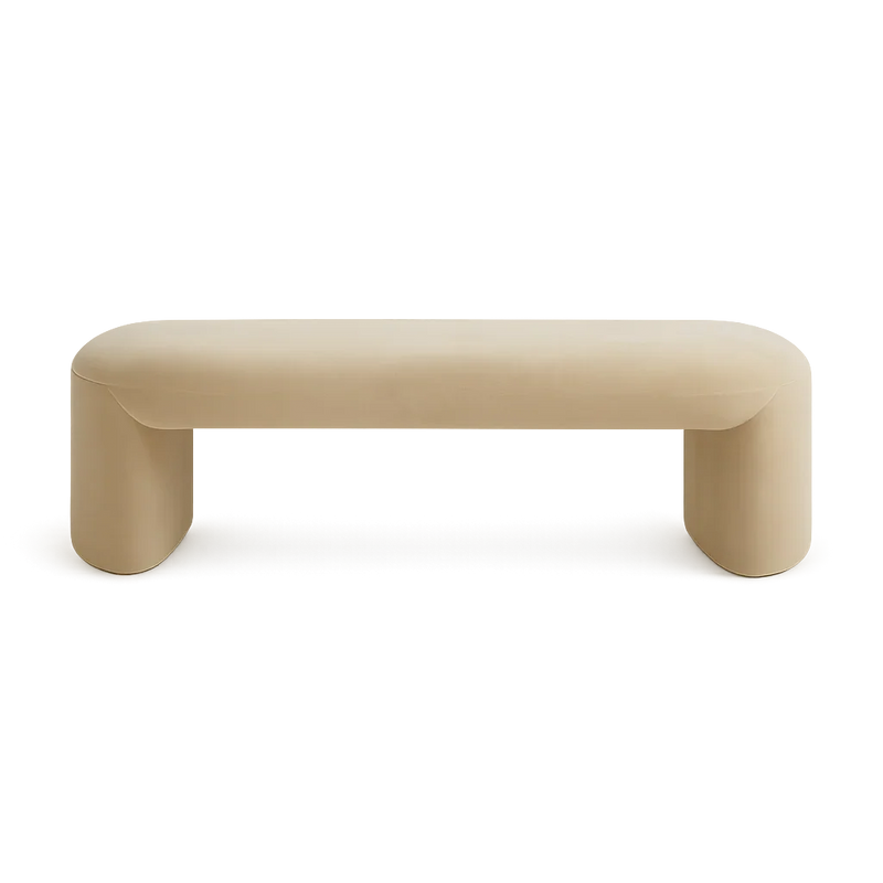 Boba Bench Beige Velvet