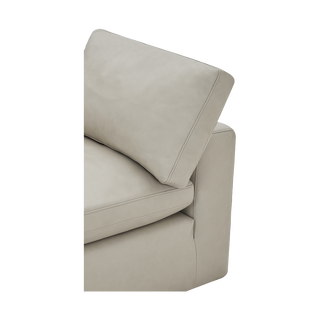 Bloom Leather Extended Sectional Modular Sofa & Ottoman Mocha