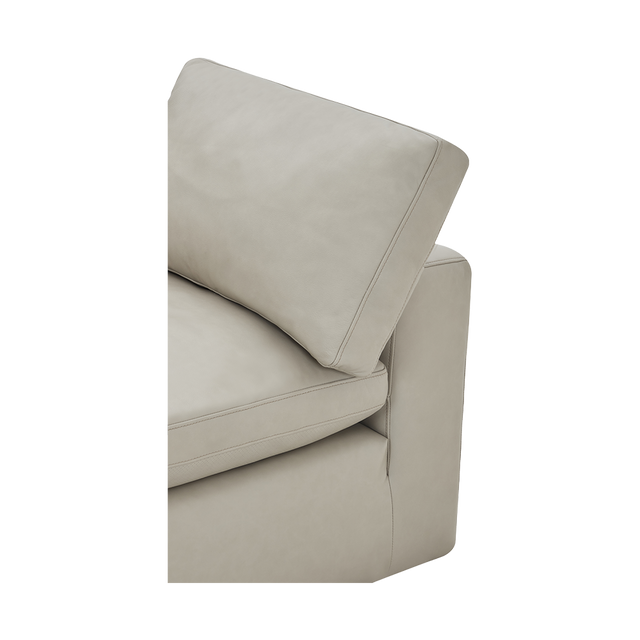 Bloom Leather Extended Sectional Modular Sofa & Ottoman Mocha
