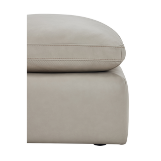 Bloom Leather Extended Sectional Modular Sofa & Ottoman Mocha