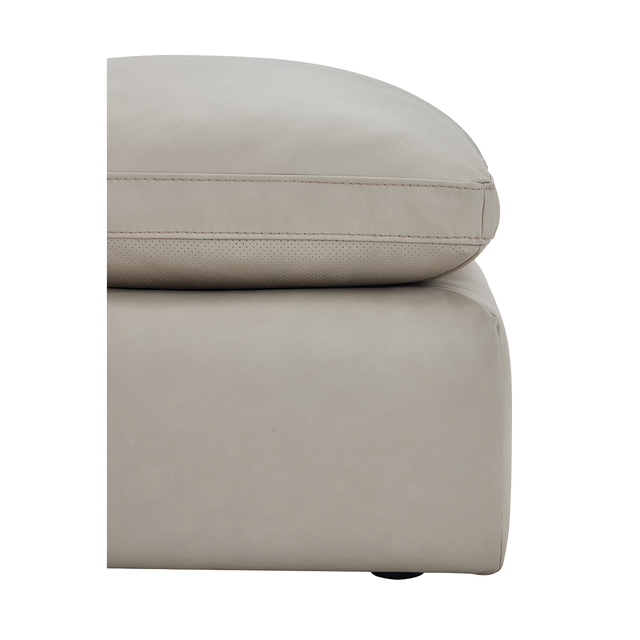 Bloom Leather Extended Sectional Modular Sofa & Ottoman Mocha