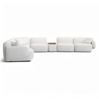 Divano Extended Sectional Sofa Set Off White