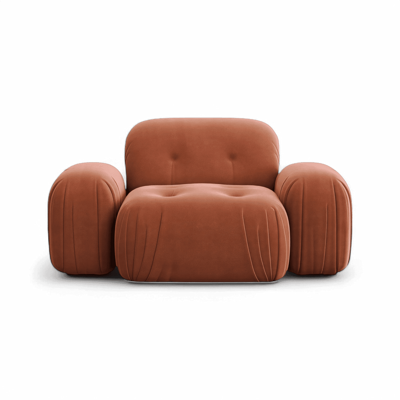 Rune Lounge Chair Terracotta Velvet