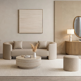 Elora 3 Seater Sofa Greige Boucle