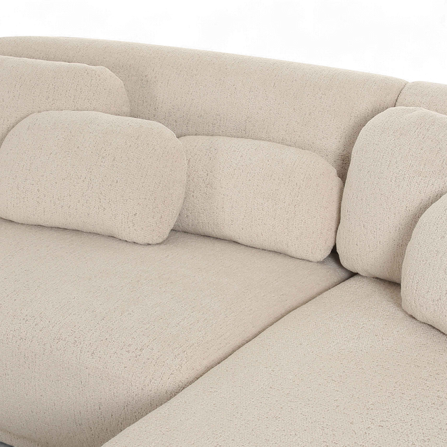 Etrusca Sectional Sofa Cream Boucle