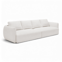 Gabriele 4 Seater Sofa White Bouclé