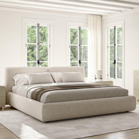 Gabriele Bed White Bouclé