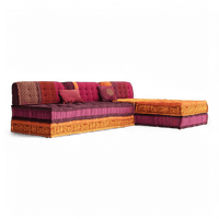 Maili Sectional Sofa Purple & Orange