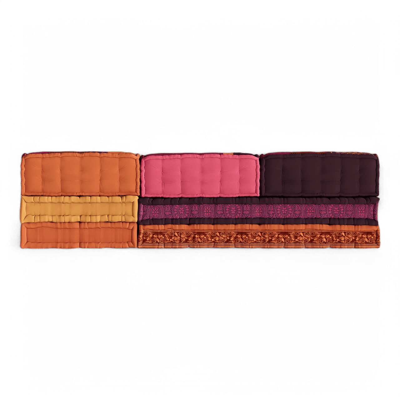 Maili Sectional Sofa Purple & Orange