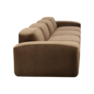 Brunello 4-Piece Sofa Brown Velvet