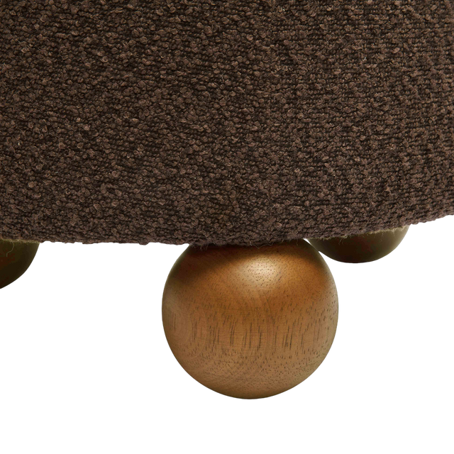 Mell Stool Brown Boucle