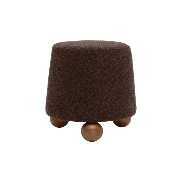 Mell Stool Brown Boucle
