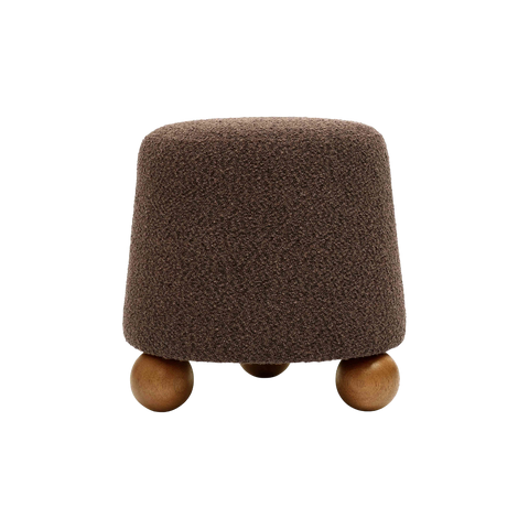 Mell Stool Brown Boucle