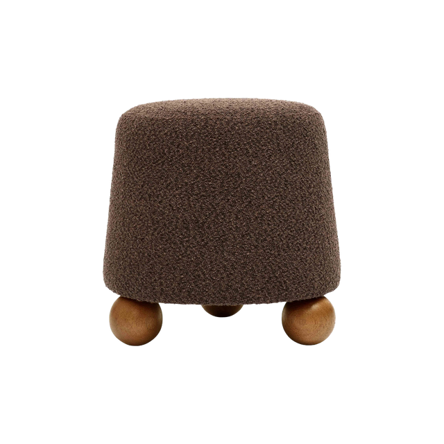 Mell Stool Brown Boucle