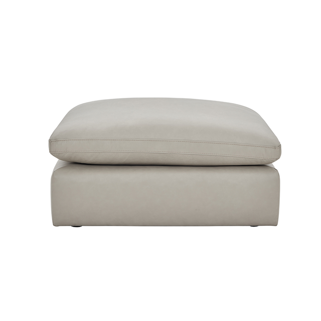 Bloom Leather Extended Sectional Modular Sofa & Ottoman Mocha