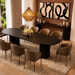 Oxford Dining Chair Mocha Vegan Leather
