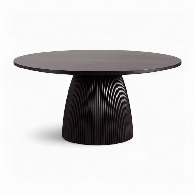 Oxford Round Dining Table Black Wood