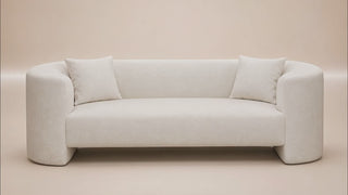 Elora 3 Seater Sofa White Boucle