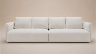 Gabriele 4 Seater Sofa White Boucle