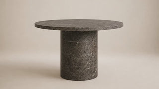 Bloom Round Dining Table Brown Marble