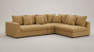 Gianni Sectional Sofa Camel Velvet