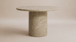 Bloom Round Dining Table Gold Marble