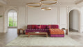 Maili Sectional Sofa Purple & Orange