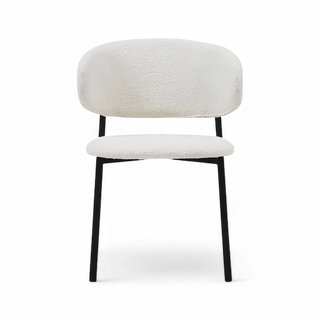 Zoya Dining Chair White Boucle