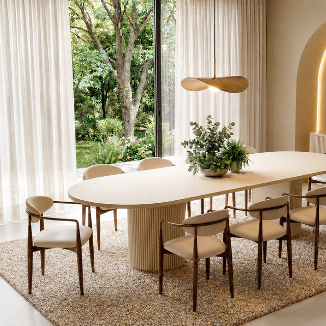 Sand Dining Chair Vegan Leather Off White