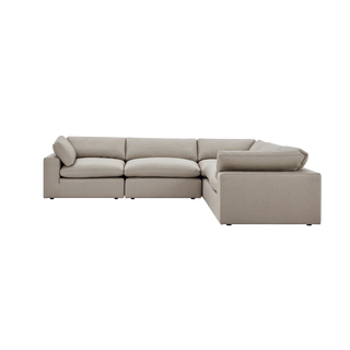 Bloom Leather Sectional Modular Sofa Mocha