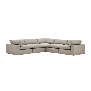 Bloom Leather Sectional Modular Sofa Mocha