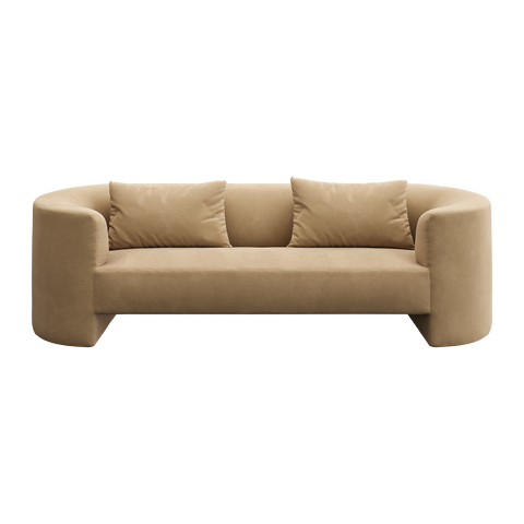 Elora 3 Seater Sofa Camel Velvet
