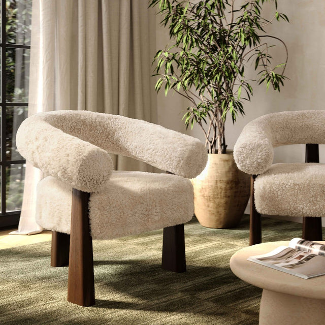 Veltrix Lounge Chair Vegan Shearling