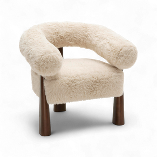 Veltrix Lounge Chair Vegan Shearling