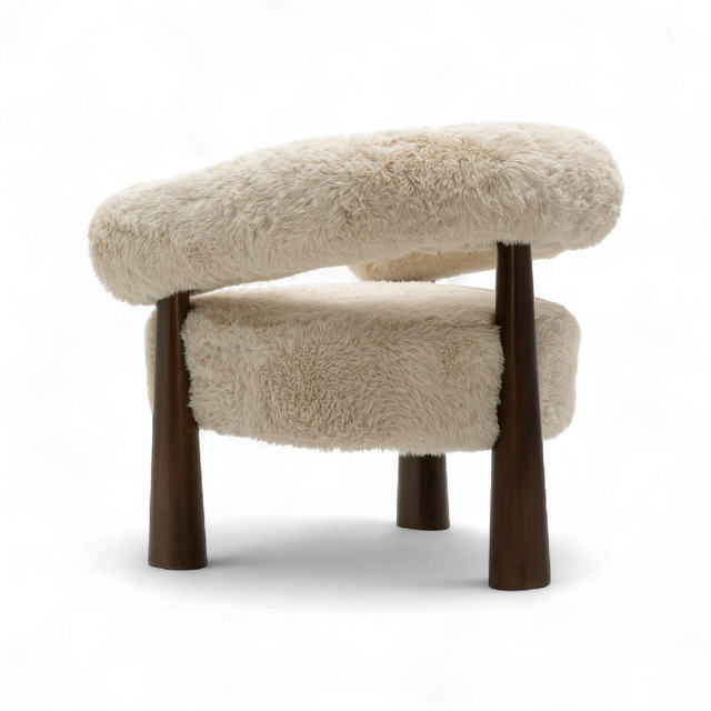 Veltrix Lounge Chair Vegan Shearling