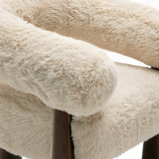 Veltrix Lounge Chair Vegan Shearling
