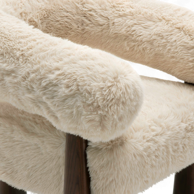 Veltrix Lounge Chair Vegan Shearling