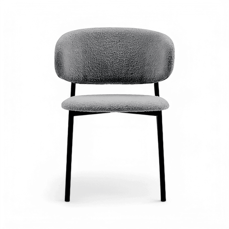 Zoya Dining Chair Gray Boucle